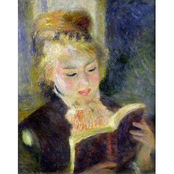cuadros de retrato - Cuadro -Chica leyendo-