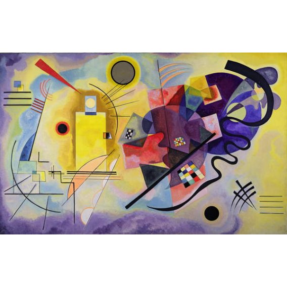Cuadro -Moderno Yellow, Red, Blue, 1925, Kandinsky, Wassily