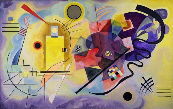 Cuadro -Moderno Yellow, Red, Blue, 1925, Kandinsky, Wassily