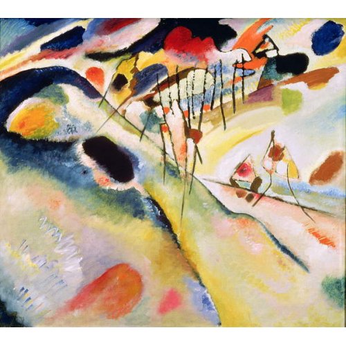 Cuadro -Abstracto Landscape, 1913, Kandinsky, Wassily