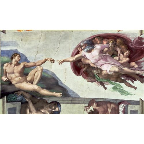 Cuadro Religioso -La Creación De Adan-, Miguel Angel Buonarroti