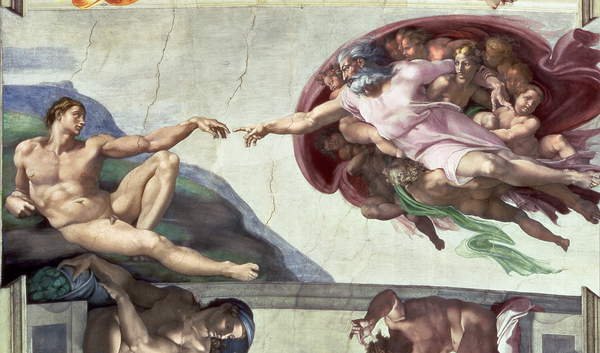 Cuadro Religioso -La Creación De Adan-, Miguel Angel Buonarroti