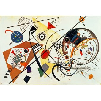 cuadros abstractos - Cuadro -Abstracto Líneas que se cruzan, 1923 (óleo sobre lienzo), Kandinsky, Wassily - Kandinsky, Wassily