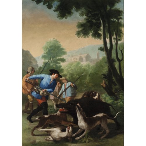 Cuadro -La caza del jabalí, 1775-, Francisco de Goya y Lucientes