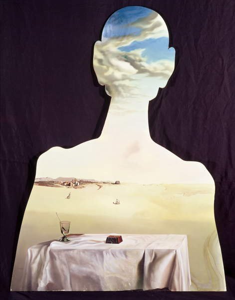 Pareja con la cabeza llena de nubes, Figura masculina, 1936, de Salvador Dalí