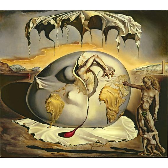 Niño geopolítico contemplando el nacimiento del hombre nuevo, 1943, de Salvador Dalí