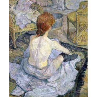 cuadros de retrato - Cuadro -Mujer en su baño-