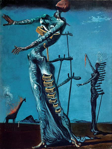 Jirafa llameante, 1936-37, Salvador Dalí