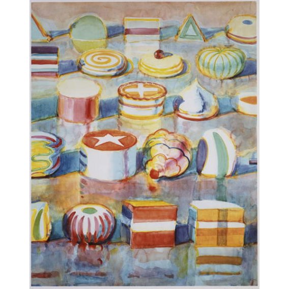 Filas de visualización, 1990, Wayne Thiebaud