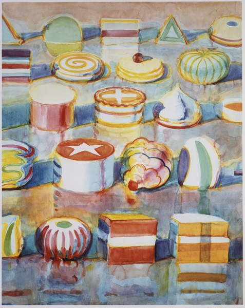 Filas de visualización, 1990, Wayne Thiebaud