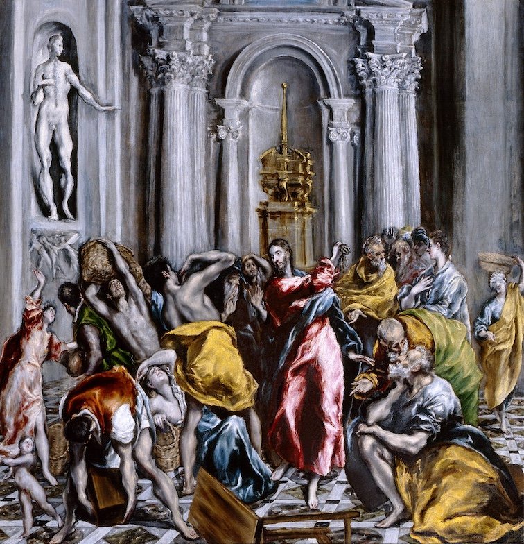 Cuadro La visitación, (D. Theotocopoulos) Greco