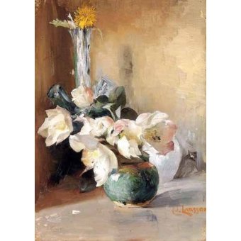 cuadros de flores - Cuadro -Rosas de Navidad-