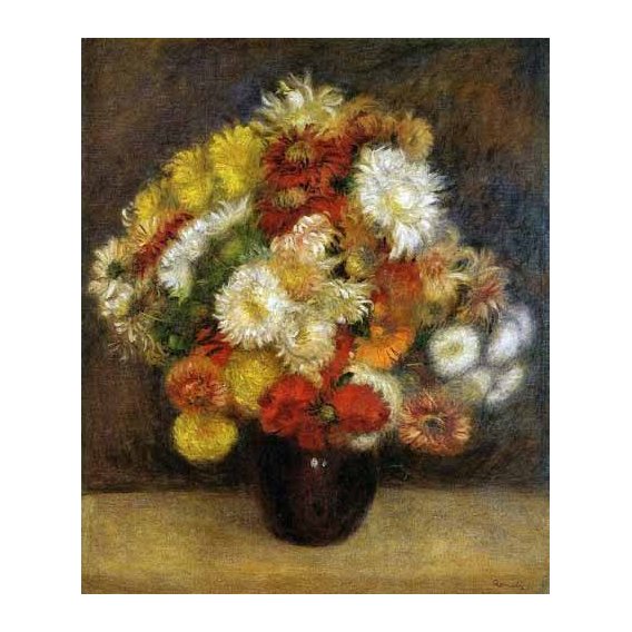 cuadros de flores - Cuadro -Ramo de Crisantemos-