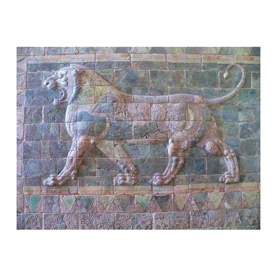 cuadros de fotografia - Cuadro -Friso de un león del palacio de Darius I-