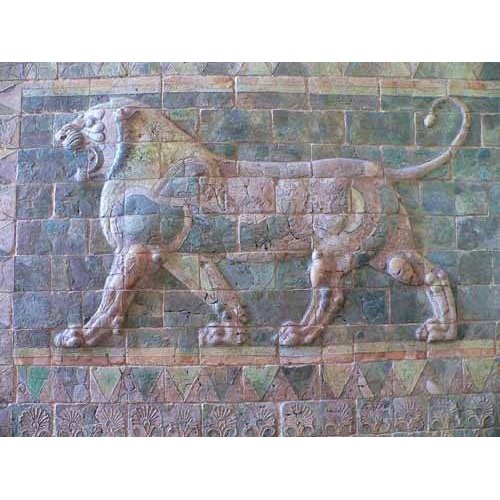 Cuadro -Friso de un león del palacio de Darius I-