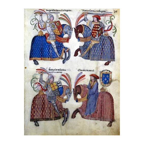 cuadros de mapas, grabados y acuarelas - Cuadro -Libro de los caballeros de Santiago-2-
