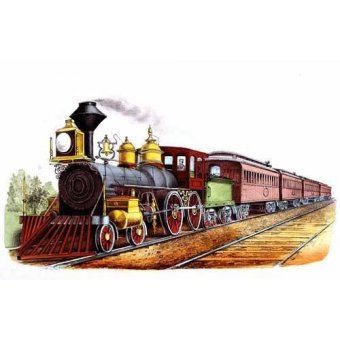 cuadros de mapas, grabados y acuarelas - Cuadro -Tren expresso directo-