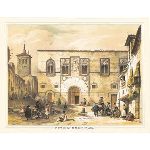 Cuadro -Plaza de los Momos en Zamora-, Jenaro Perez de Villaamil