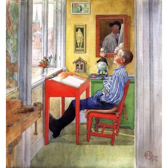 cuadros infantiles - Cuadro -Esbjorn haciendo sus deberes-