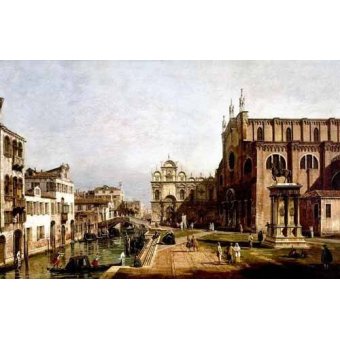 cuadros de paisajes - Cuadro -Vista de Venecia, Iglesia de Santi Giovani-