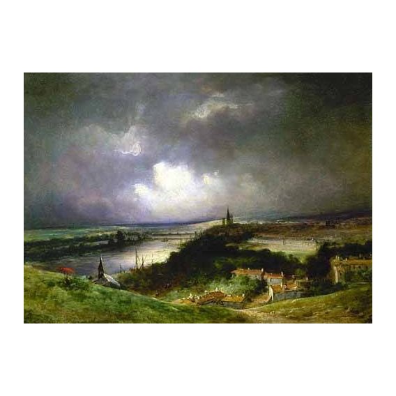 cuadros de paisajes - Cuadro -Paisaje con el río-