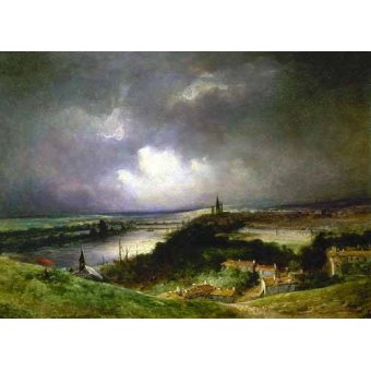 cuadros de paisajes - Cuadro -Paisaje con el río-