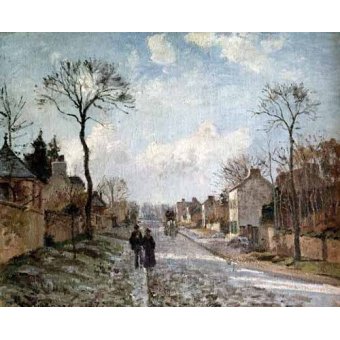 cuadros de paisajes - Cuadro -La isla Lacroix Rouen efecto de niebla-