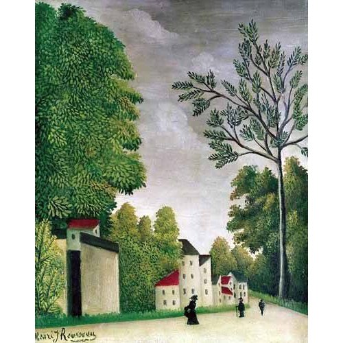Cuadro -Escena en una calle de pueblo-, Henri Rousseau