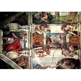 cuadros religiosos - Cuadro -Bóveda: Creación de Eva, le Profeta Ezequiel-