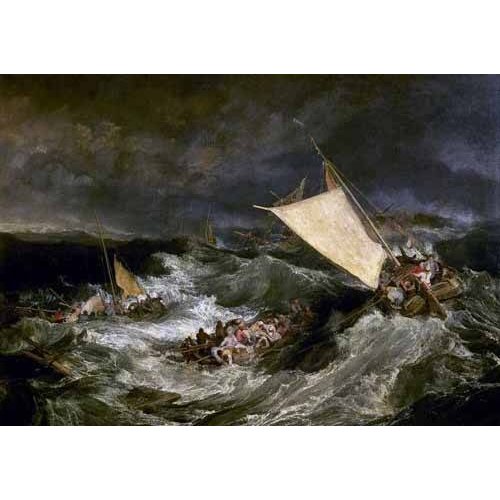 Cuadro -Naufragio de barco de transporte-, Joseph M. William Turner