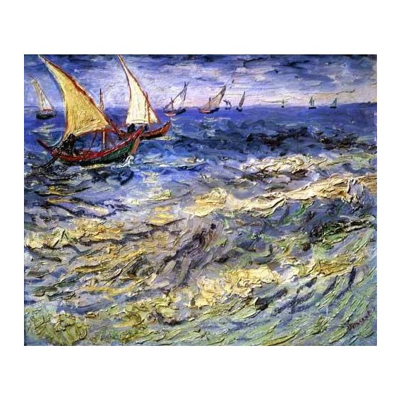 cuadros de marinas - Cuadro -Marea cerca de Santa María-