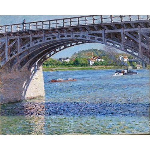 Cuadro -El puente de Argenteuil y el Sena-, Gustave Caillebotte