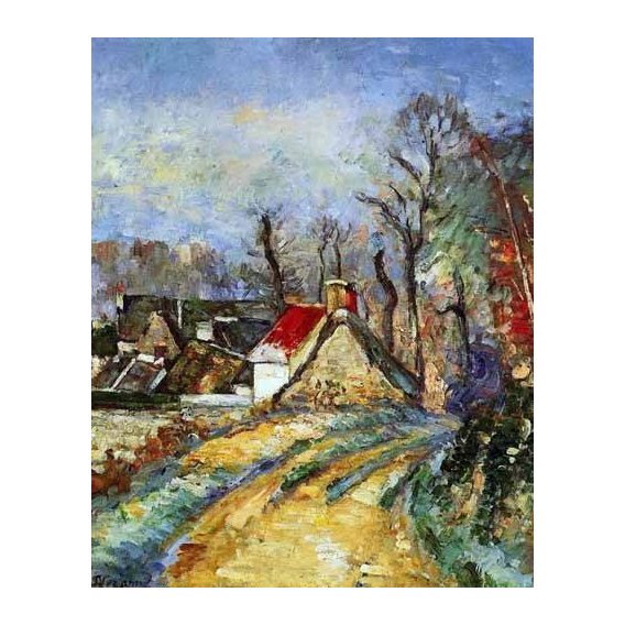 cuadros de paisajes - Cuadro -Curva en el camino de Auvers-