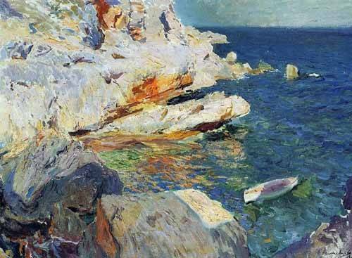 cuadros-de-marinas - Cuadro de Marinas - Rocas de Javea, Joaquin Sorolla - Sorolla, Joaquin