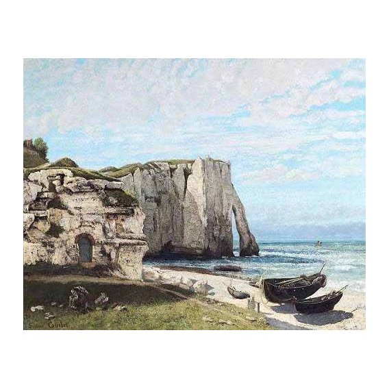 cuadros de marinas - Cuadro -Acantilados de Etretat despues de la tormenta-