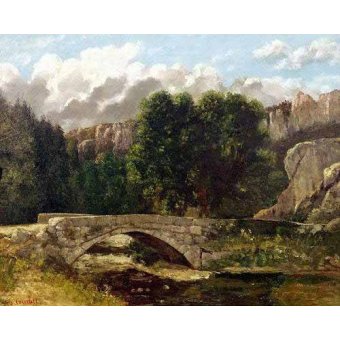 cuadros de paisajes - Cuadro -El puente de Fleurie, Suiza (1873)-