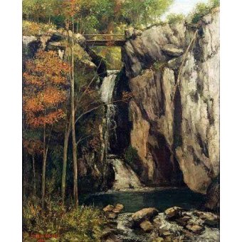 cuadros de paisajes - Cuadro -El abismo de Conches (1864)-