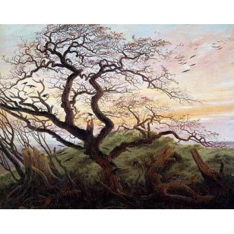cuadros de paisajes - Cuadro -El arbol de los cuervos-