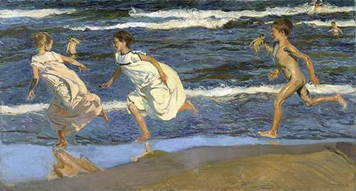 Cuadro Corriendo por la Playa de Joaquín Sorolla