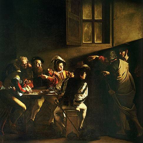 La vocación de San Mateo de Caravaggio