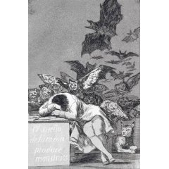 Cuadro El Sueño de La Razon Produce Monstruos_(N_43), de Los Caprichos