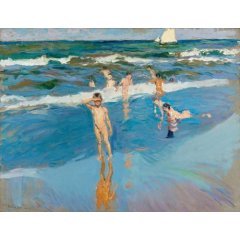Comprar Cuadro Niños en el Mar, Playa de Valencia Sorolla